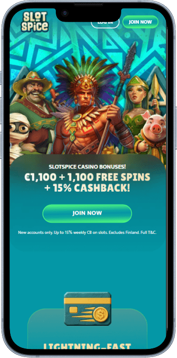Slotspice mobil hemskarm med VIP-formaner och jackpotpooler